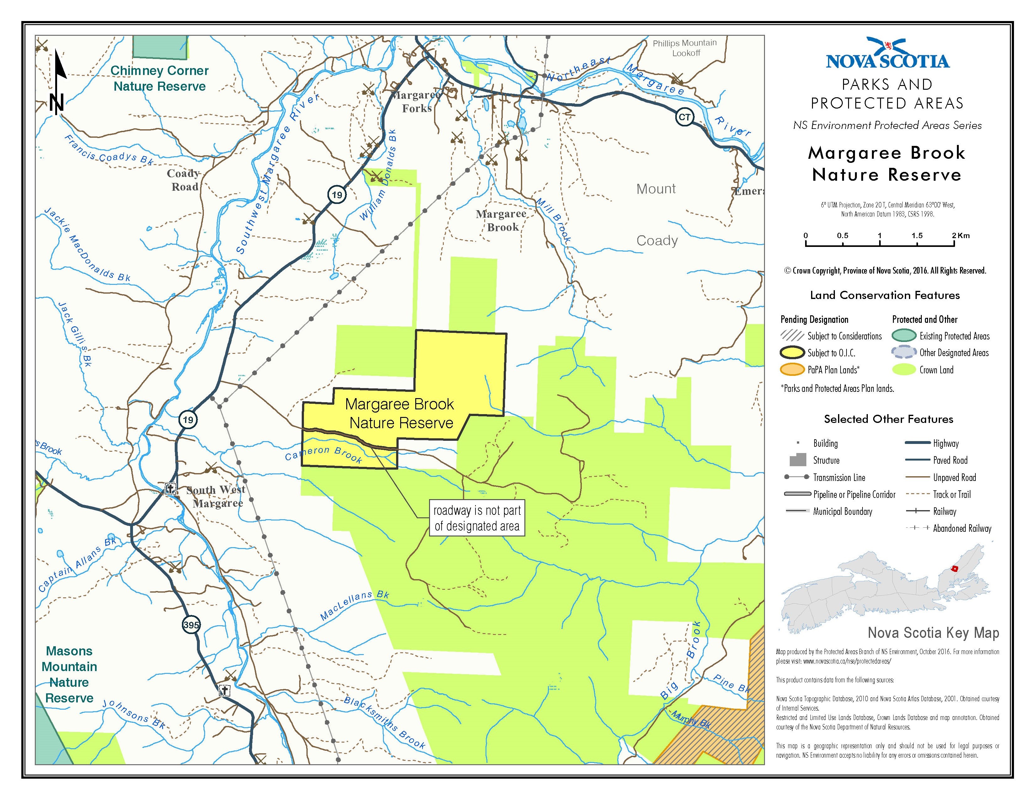 Map of Margaree Brook Nature Reserve